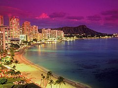 Waikiki at Dusk, Hawaii